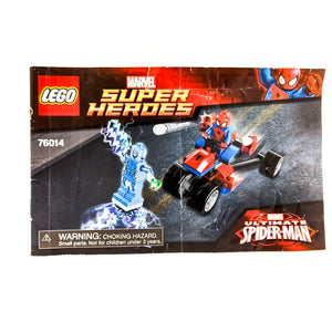 LEGO® 76014 ReGenerat Premium: Super Heroes - Mototriciclu-Paianjen contra Electro